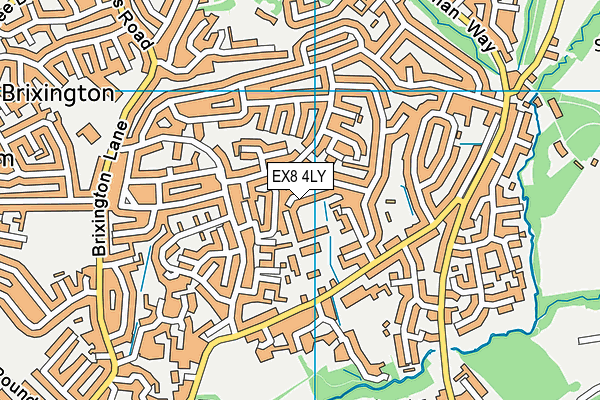 EX8 4LY map - OS VectorMap District (Ordnance Survey)