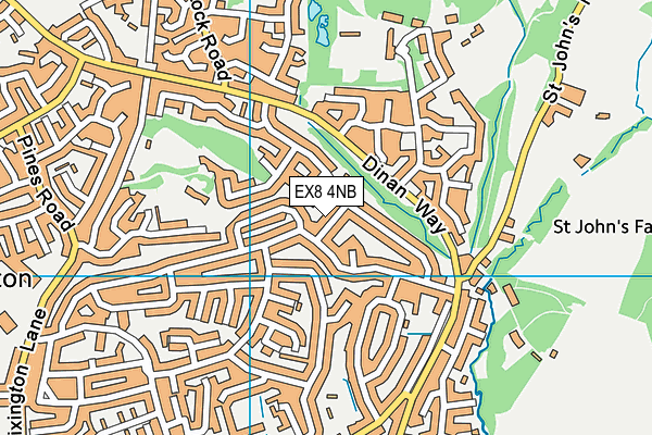 EX8 4NB map - OS VectorMap District (Ordnance Survey)