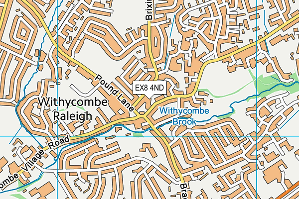 EX8 4ND map - OS VectorMap District (Ordnance Survey)