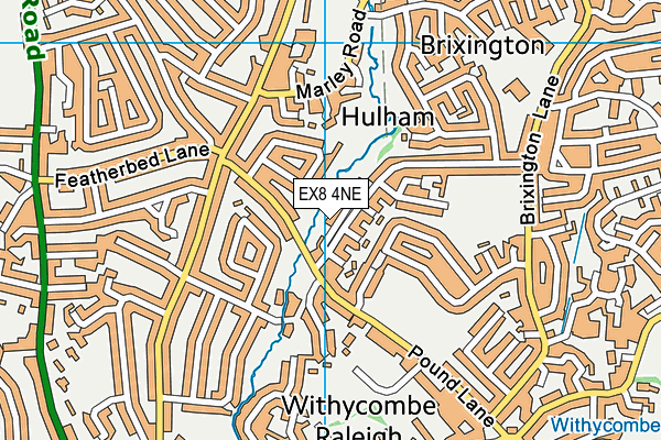 EX8 4NE map - OS VectorMap District (Ordnance Survey)