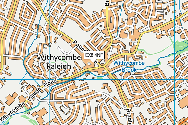 EX8 4NF map - OS VectorMap District (Ordnance Survey)