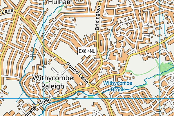 EX8 4NL map - OS VectorMap District (Ordnance Survey)