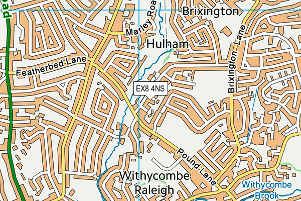EX8 4NS map - OS VectorMap District (Ordnance Survey)