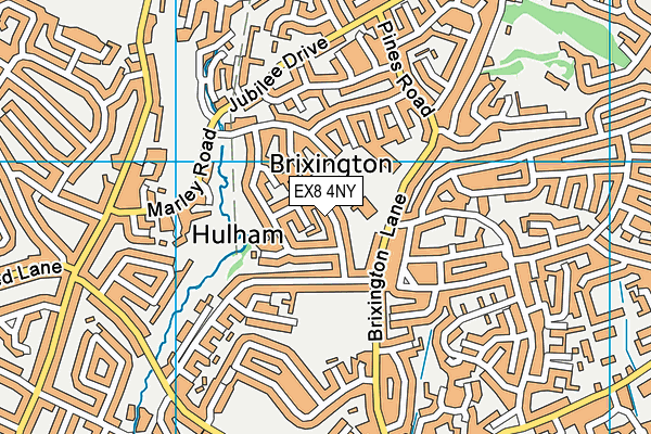 EX8 4NY map - OS VectorMap District (Ordnance Survey)