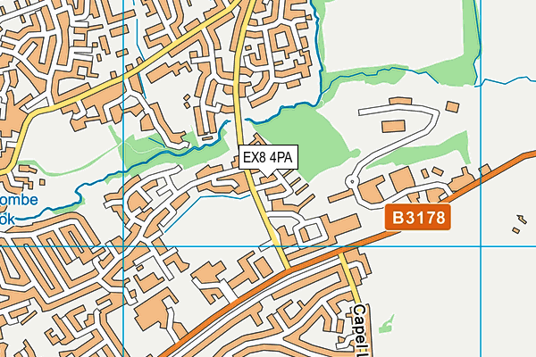 EX8 4PA map - OS VectorMap District (Ordnance Survey)