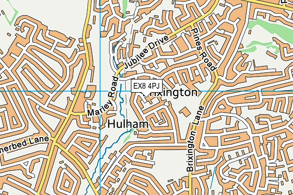 EX8 4PJ map - OS VectorMap District (Ordnance Survey)