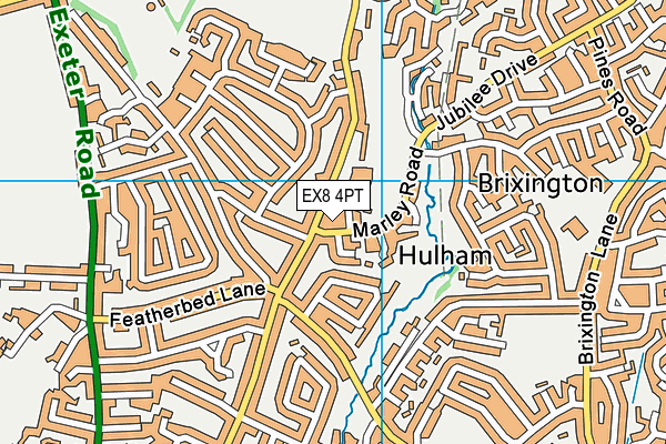 EX8 4PT map - OS VectorMap District (Ordnance Survey)