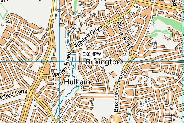 EX8 4PW map - OS VectorMap District (Ordnance Survey)