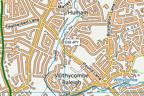 EX8 4PY map - OS VectorMap District (Ordnance Survey)