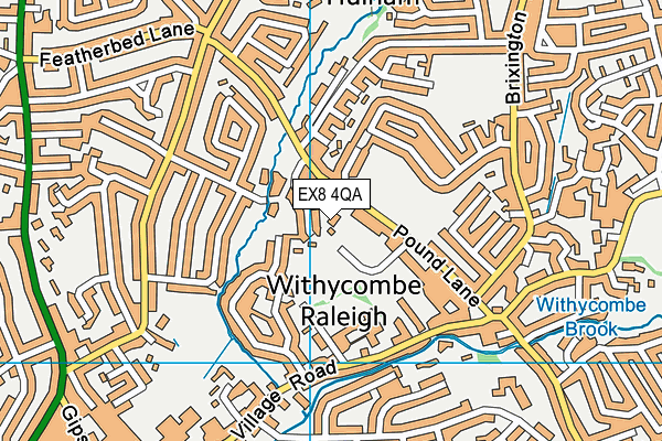 EX8 4QA map - OS VectorMap District (Ordnance Survey)