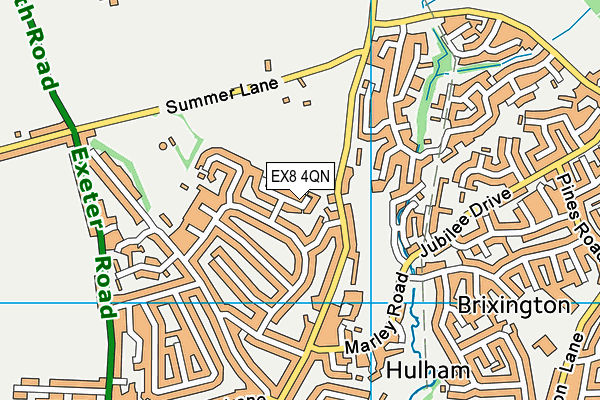 EX8 4QN map - OS VectorMap District (Ordnance Survey)