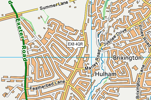 EX8 4QR map - OS VectorMap District (Ordnance Survey)