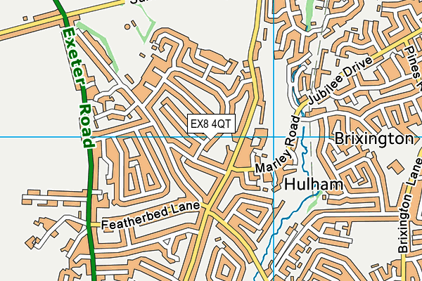 EX8 4QT map - OS VectorMap District (Ordnance Survey)
