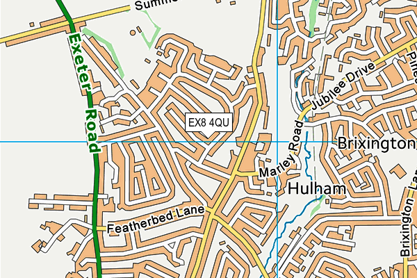 EX8 4QU map - OS VectorMap District (Ordnance Survey)