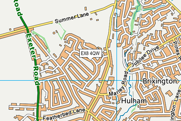 EX8 4QW map - OS VectorMap District (Ordnance Survey)