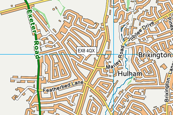 EX8 4QX map - OS VectorMap District (Ordnance Survey)