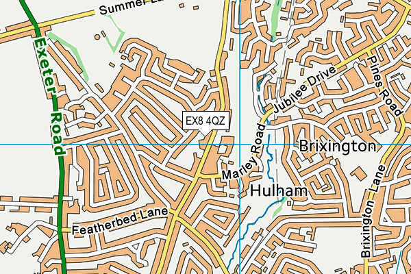 EX8 4QZ map - OS VectorMap District (Ordnance Survey)