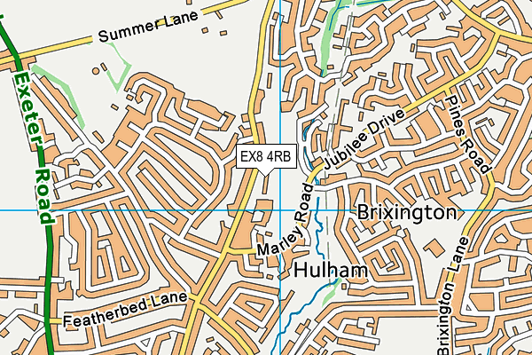 EX8 4RB map - OS VectorMap District (Ordnance Survey)