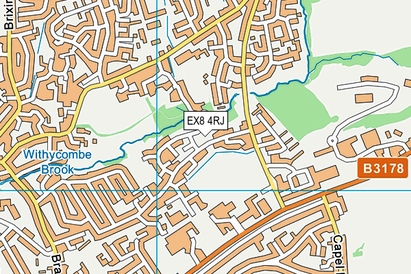 EX8 4RJ map - OS VectorMap District (Ordnance Survey)
