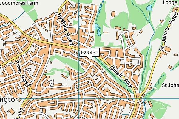 EX8 4RL map - OS VectorMap District (Ordnance Survey)