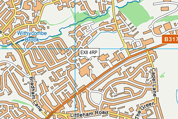 EX8 4RP map - OS VectorMap District (Ordnance Survey)