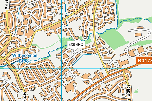 EX8 4RQ map - OS VectorMap District (Ordnance Survey)