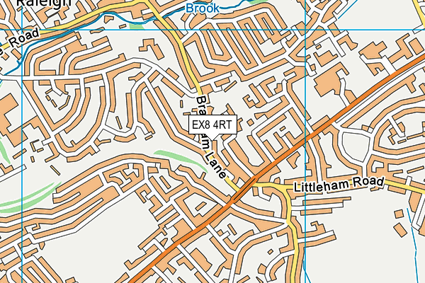 EX8 4RT map - OS VectorMap District (Ordnance Survey)