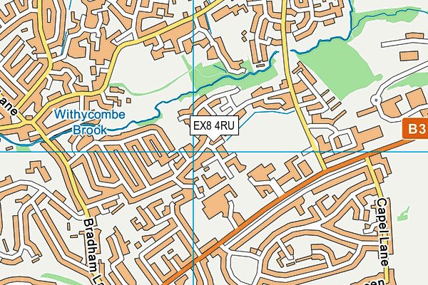 EX8 4RU map - OS VectorMap District (Ordnance Survey)