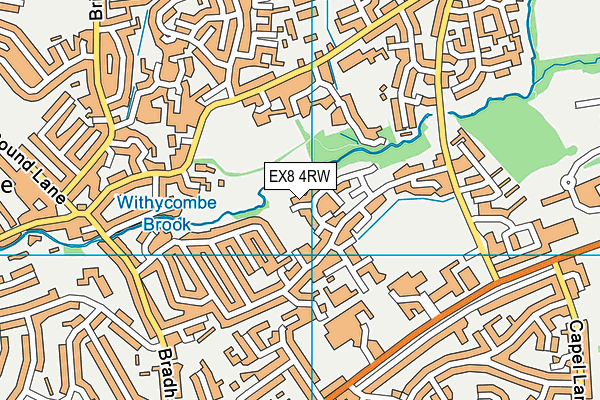 EX8 4RW map - OS VectorMap District (Ordnance Survey)