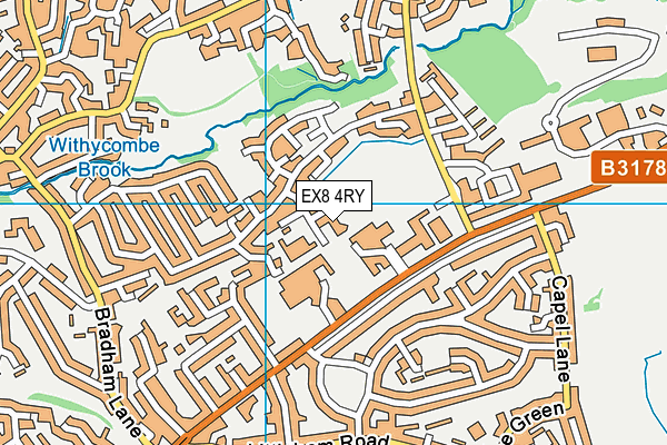 EX8 4RY map - OS VectorMap District (Ordnance Survey)