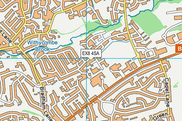 EX8 4SA map - OS VectorMap District (Ordnance Survey)