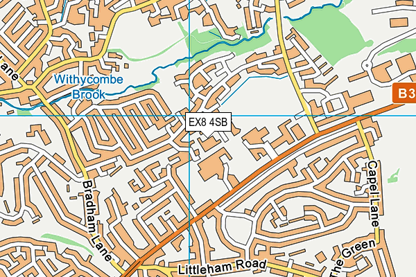 EX8 4SB map - OS VectorMap District (Ordnance Survey)