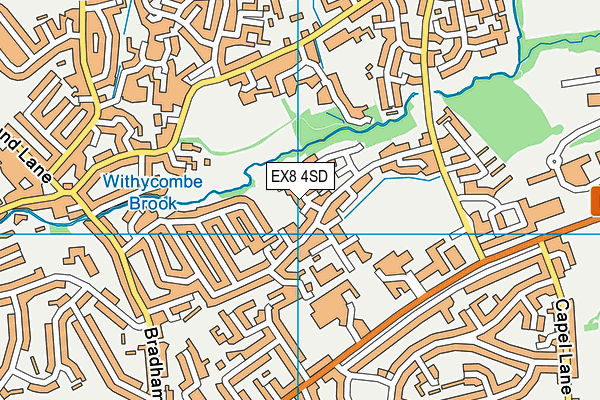 EX8 4SD map - OS VectorMap District (Ordnance Survey)