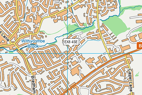 EX8 4SE map - OS VectorMap District (Ordnance Survey)