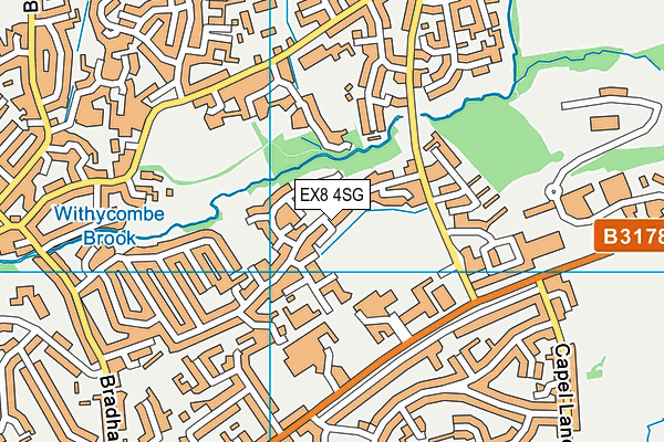 EX8 4SG map - OS VectorMap District (Ordnance Survey)