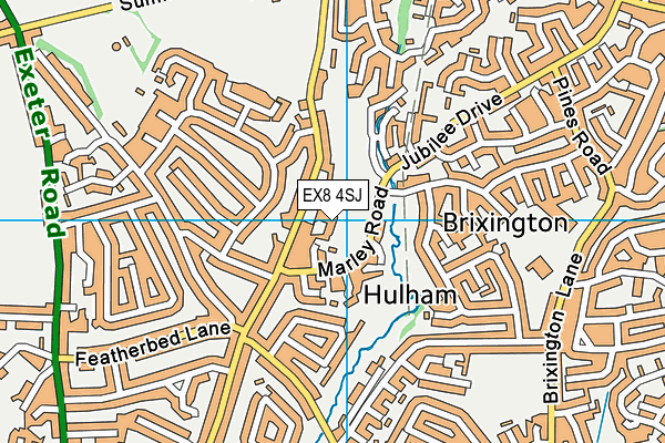 EX8 4SJ map - OS VectorMap District (Ordnance Survey)