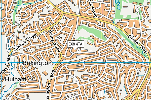 EX8 4TA map - OS VectorMap District (Ordnance Survey)