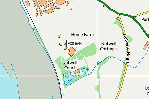 EX8 5AN map - OS VectorMap District (Ordnance Survey)