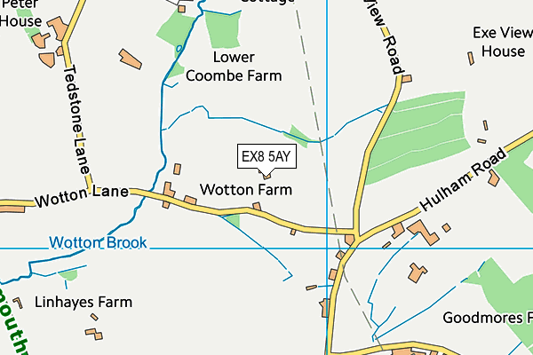 EX8 5AY map - OS VectorMap District (Ordnance Survey)