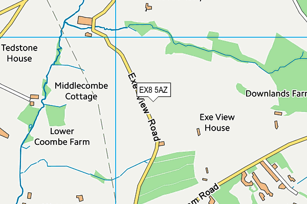 EX8 5AZ map - OS VectorMap District (Ordnance Survey)