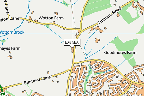 EX8 5BA map - OS VectorMap District (Ordnance Survey)