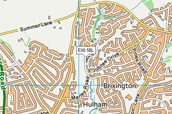 EX8 5BL map - OS VectorMap District (Ordnance Survey)