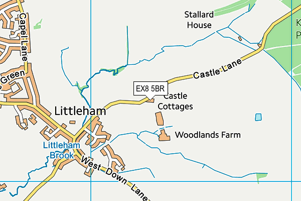 EX8 5BR map - OS VectorMap District (Ordnance Survey)