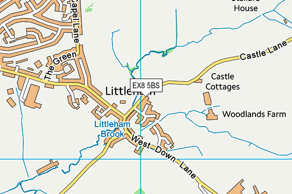 EX8 5BS map - OS VectorMap District (Ordnance Survey)