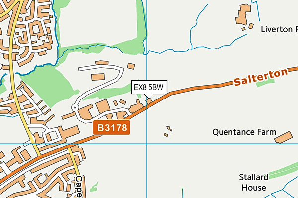 EX8 5BW map - OS VectorMap District (Ordnance Survey)