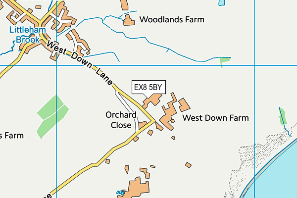 EX8 5BY map - OS VectorMap District (Ordnance Survey)