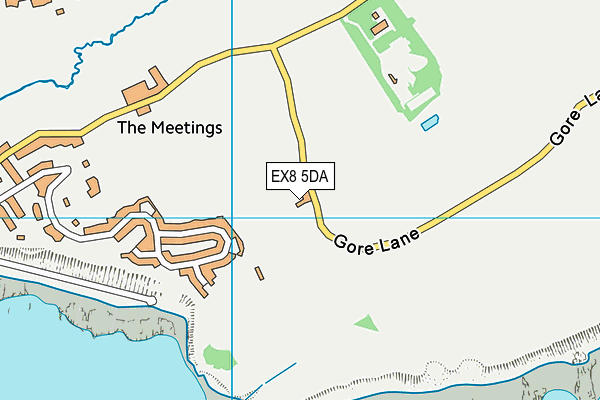 EX8 5DA map - OS VectorMap District (Ordnance Survey)