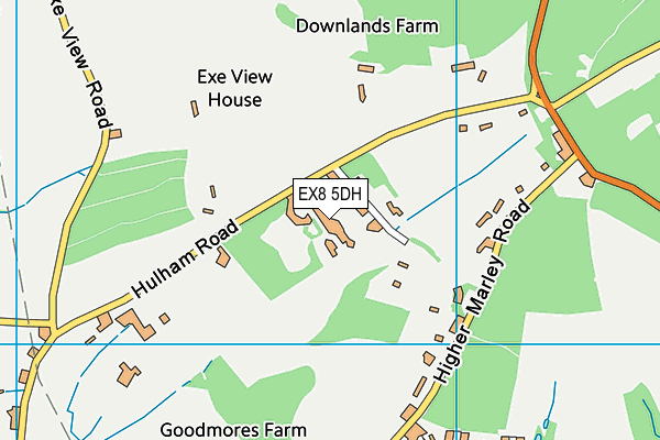 EX8 5DH map - OS VectorMap District (Ordnance Survey)
