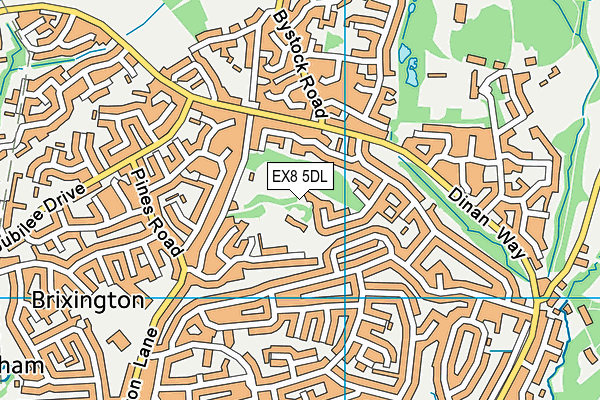 EX8 5DL map - OS VectorMap District (Ordnance Survey)