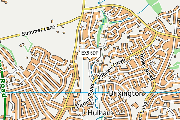 EX8 5DP map - OS VectorMap District (Ordnance Survey)